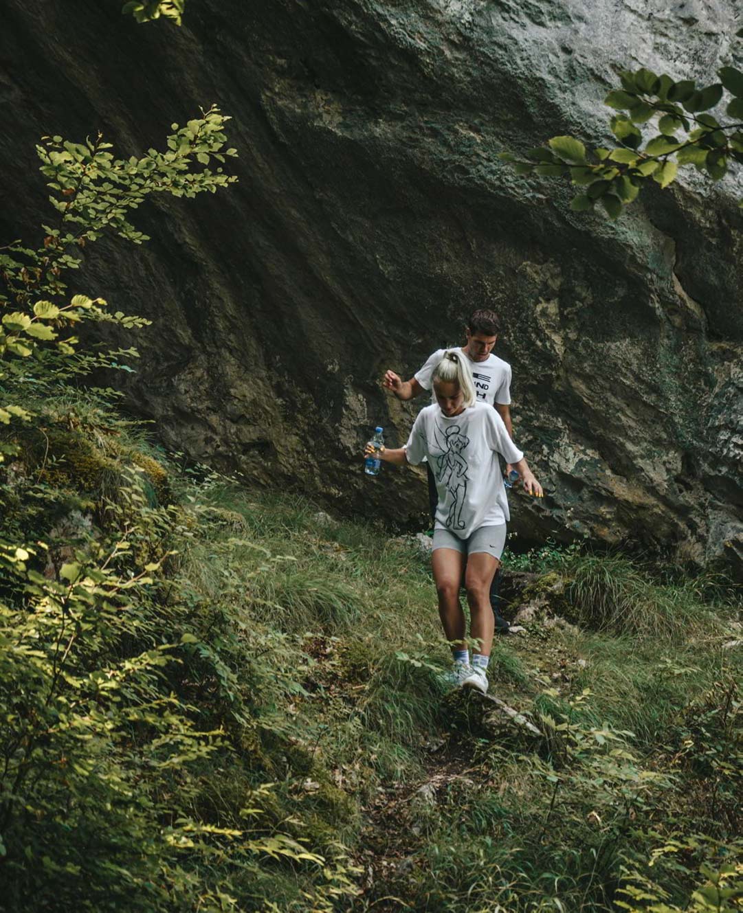 Two People Hiking