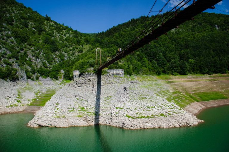 Bridge above the lake.